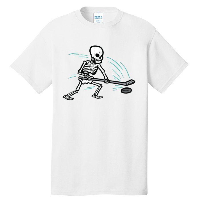 Skeleton Ice Hockey Halloween Costume Boy Tall T-Shirt