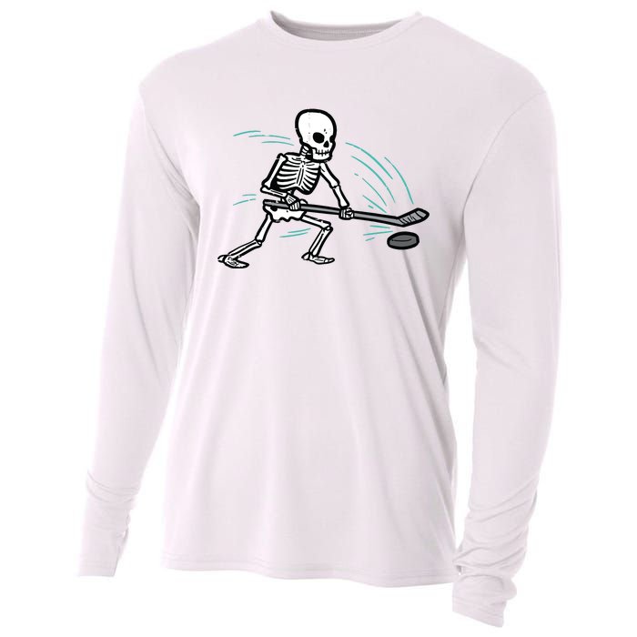 Skeleton Ice Hockey Halloween Costume Boy Cooling Performance Long Sleeve Crew