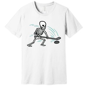 Skeleton Ice Hockey Halloween Costume Boy Premium T-Shirt