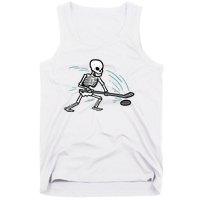 Skeleton Ice Hockey Halloween Costume Boy Tank Top