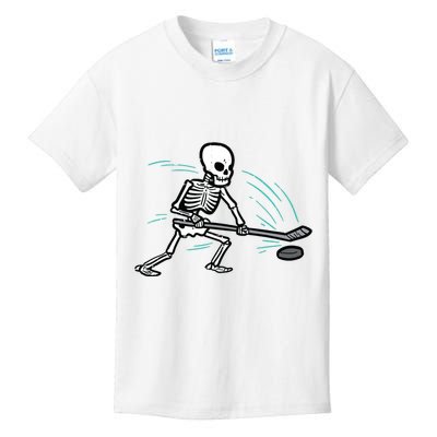 Skeleton Ice Hockey Halloween Costume Boy Kids T-Shirt