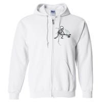 Skeleton Ice Hockey Halloween Costume Boy Full Zip Hoodie