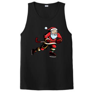 Santa Ice Hockey Lover Player Christmas Gift PosiCharge Competitor Tank