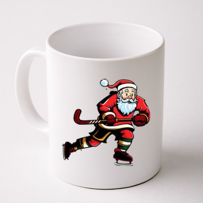 Santa Ice Hockey Lover Player Christmas Gift Coffee Mug