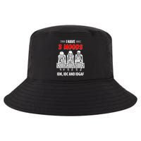 Skeleton I Have 3 Moods IDK IDC And IDGAF Cool Comfort Performance Bucket Hat