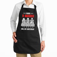 Skeleton I Have 3 Moods IDK IDC And IDGAF Apron