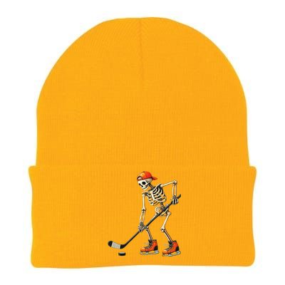 Skeleton Ice Hockey Halloween Costume Gift Knit Cap Winter Beanie