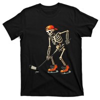 Skeleton Ice Hockey Halloween Costume Gift T-Shirt