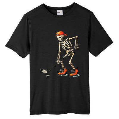 Skeleton Ice Hockey Halloween Costume Gift Tall Fusion ChromaSoft Performance T-Shirt