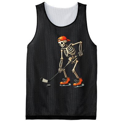 Skeleton Ice Hockey Halloween Costume Gift Mesh Reversible Basketball Jersey Tank