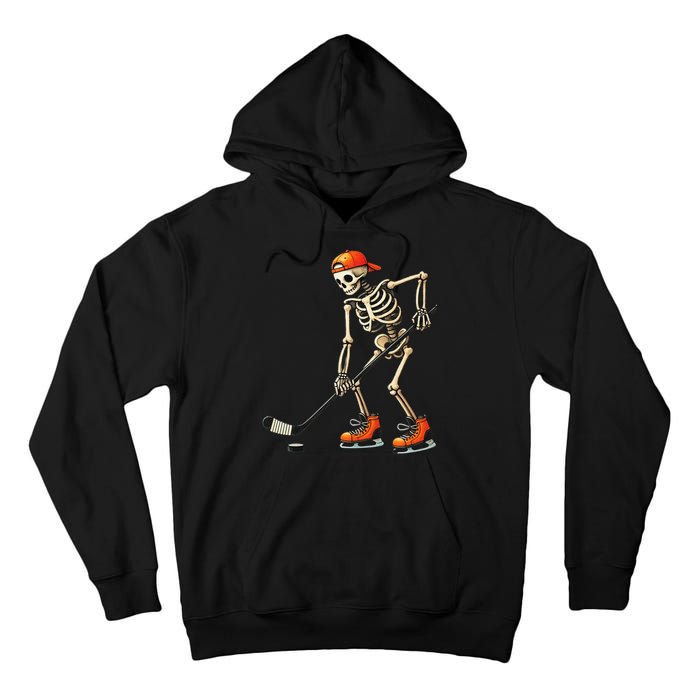 Skeleton Ice Hockey Halloween Costume Gift Tall Hoodie