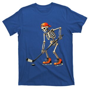 Skeleton Ice Hockey Halloween Costume T-Shirt