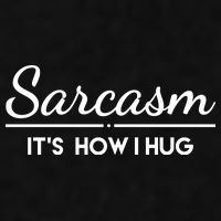 Sarcasm It's How I Hug Funny Ladies PosiCharge Tri-Blend Wicking Tank