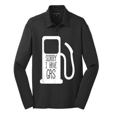 Sorry I Have Gas Funny Fart Toilet Humor Pump Silk Touch Performance Long Sleeve Polo