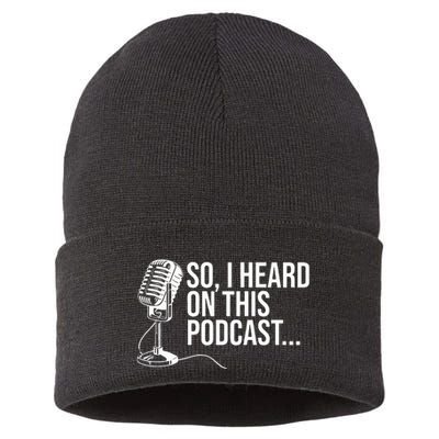 So I Heard on This Podcast Novelty Microphone Funny  Sustainable Knit Beanie