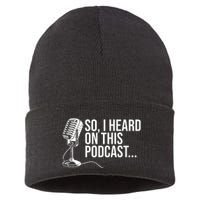 So I Heard on This Podcast Novelty Microphone Funny  Sustainable Knit Beanie