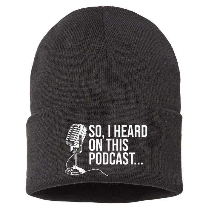 So I Heard on This Podcast Novelty Microphone Funny  Sustainable Knit Beanie
