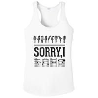 Sorry IDGAF Hidden Message Music Note Dgaf Guitar Chords Ladies PosiCharge Competitor Racerback Tank