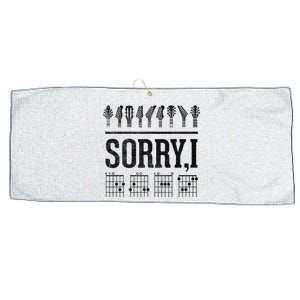 Sorry IDGAF Hidden Message Music Note Dgaf Guitar Chords Large Microfiber Waffle Golf Towel