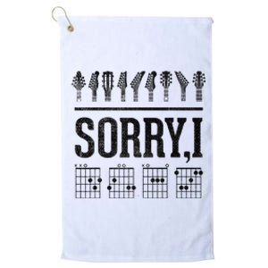 Sorry IDGAF Hidden Message Music Note Dgaf Guitar Chords Platinum Collection Golf Towel