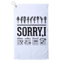 Sorry IDGAF Hidden Message Music Note Dgaf Guitar Chords Platinum Collection Golf Towel