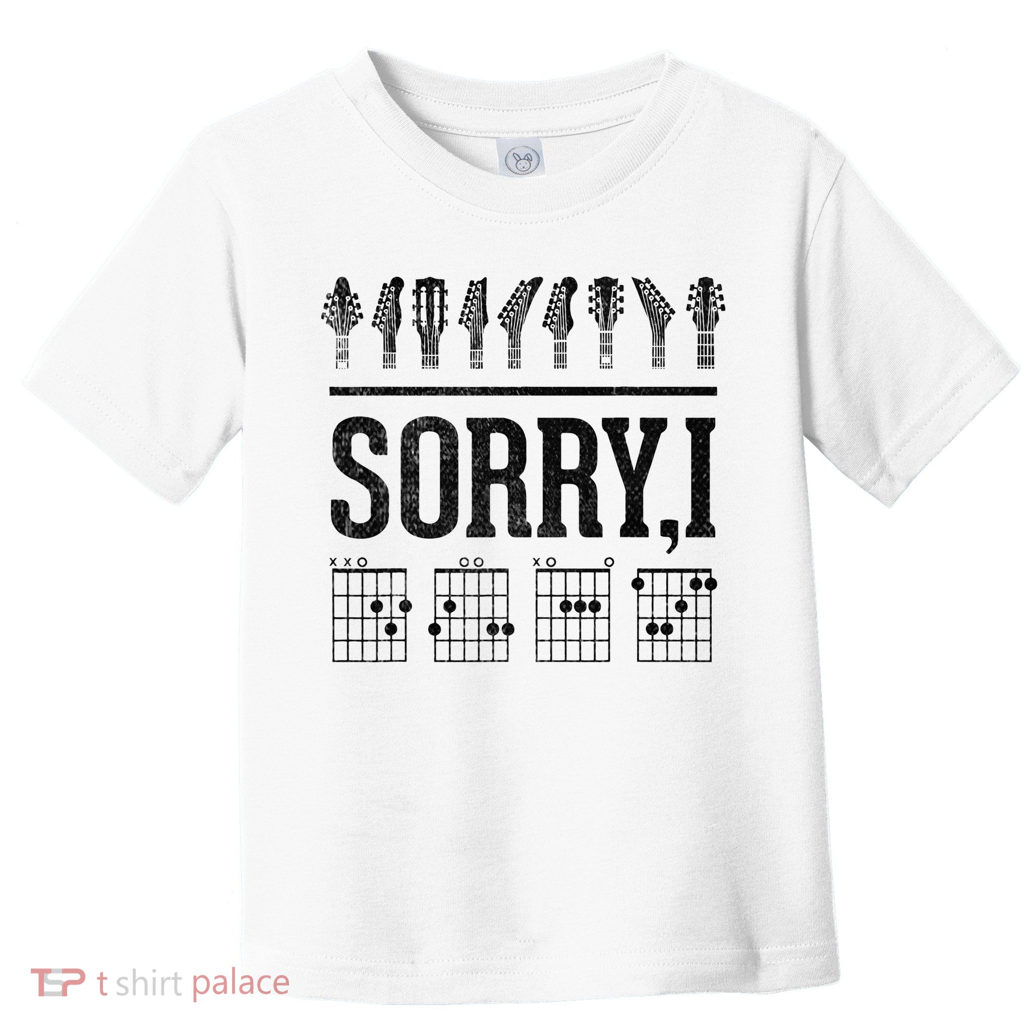 Sorry IDGAF Hidden Message Music Note Dgaf Guitar Chords Toddler T-Shirt
