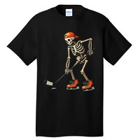 Skeleton Ice Hockey Halloween Costume Tall T-Shirt