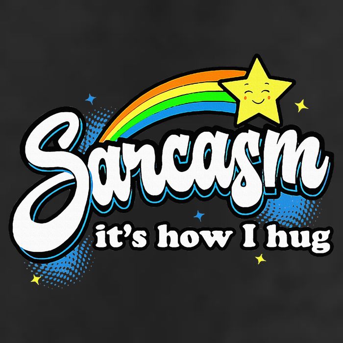 Sarcasm ItS How I Hug Garment-Dyed Fleece Hoodie