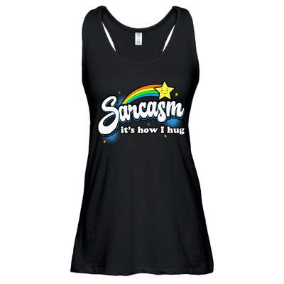 Sarcasm ItS How I Hug Ladies Essential Flowy Tank
