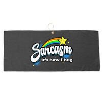 Sarcasm ItS How I Hug Large Microfiber Waffle Golf Towel