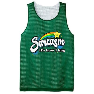 Sarcasm ItS How I Hug Mesh Reversible Basketball Jersey Tank