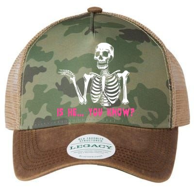 Skeleton Is He You Know Meme Legacy Tie Dye Trucker Hat