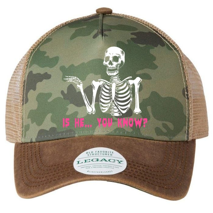 Skeleton Is He You Know Meme Legacy Tie Dye Trucker Hat
