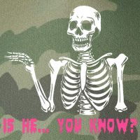 Skeleton Is He You Know Meme Legacy Tie Dye Trucker Hat