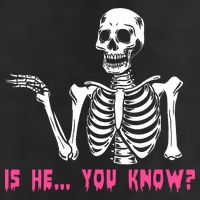 Skeleton Is He You Know Meme 7 Panel Mesh Trucker Snapback Hat