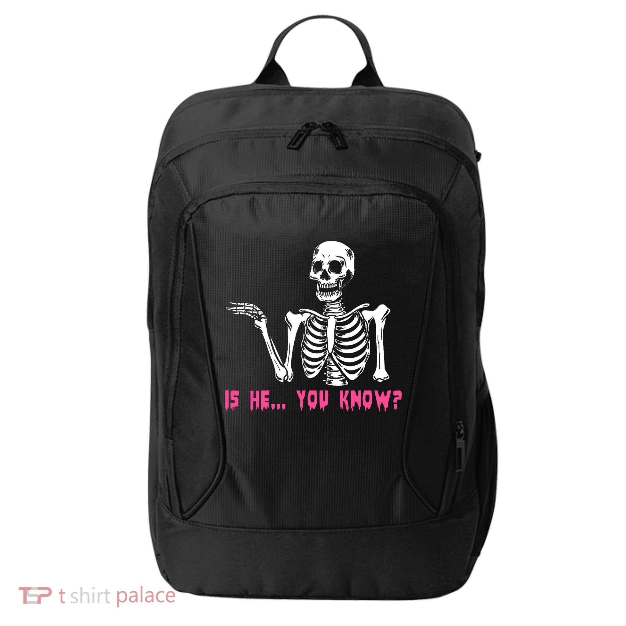 Skeleton Is He You Know Meme City Backpack
