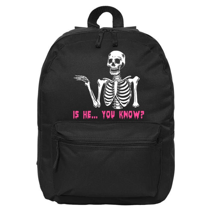 Skeleton Is He You Know Meme 16 in Basic Backpack