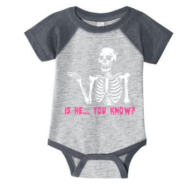 Skeleton Is He You Know Meme Infant Baby Jersey Bodysuit