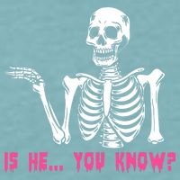 Skeleton Is He You Know Meme Sueded Cloud Jersey T-Shirt