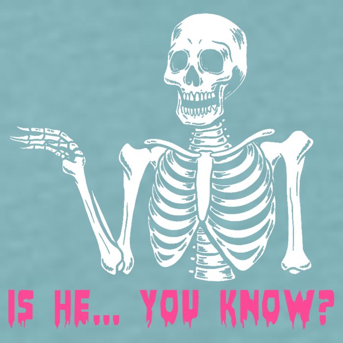 Skeleton Is He You Know Meme Sueded Cloud Jersey T-Shirt