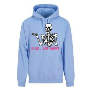 Skeleton Is He You Know Meme Unisex Surf Hoodie