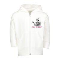 Skeleton Is He You Know Meme Toddler Zip Fleece Hoodie