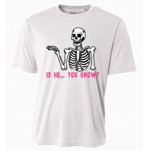 Skeleton Is He You Know Meme Cooling Performance Crew T-Shirt