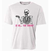 Skeleton Is He You Know Meme Cooling Performance Crew T-Shirt