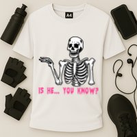 Skeleton Is He You Know Meme Cooling Performance Crew T-Shirt