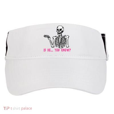 Skeleton Is He You Know Meme Adult Drive Performance Visor