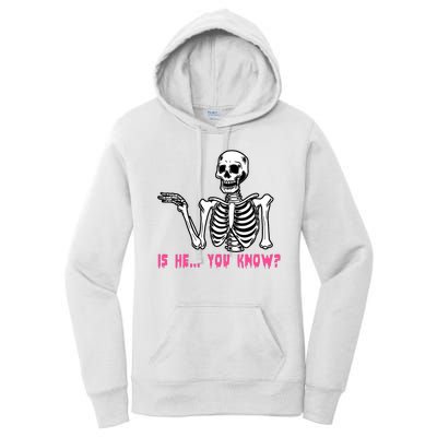 Skeleton Is He You Know Meme Women's Pullover Hoodie