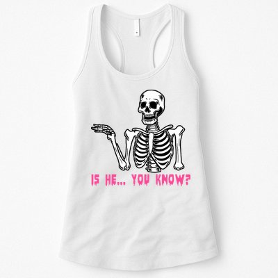 Skeleton Is He You Know Meme Womens Tank Top