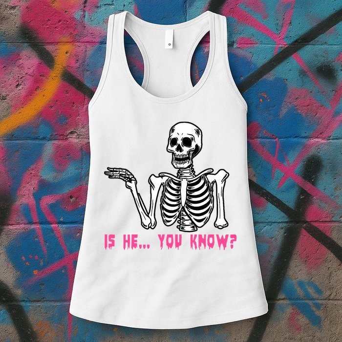 Skeleton Is He You Know Meme Womens Tank Top