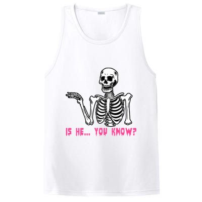 Skeleton Is He You Know Meme PosiCharge Competitor Tank